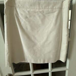 Ann Taylor Cream Mini Skirt